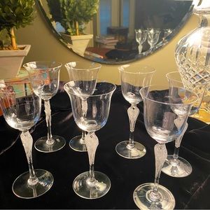 Igor Carl Faberge Anna Pavlova wine glasses. Set of 7.